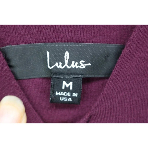 LuLus Purple Jumpsuit-High Slit Both Legs-Belted-Size Medium - Picture 4 of 8